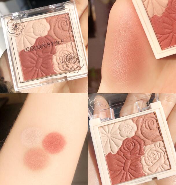Embossed Petal Natural Contouring Highlight Blush Palette